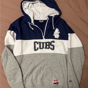 Chicago Cubs 1914 Bear Quarter Zip Pullover Jacket Hoodie New Era Extra Large XL